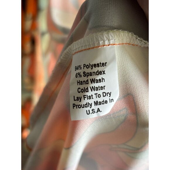 Julian Chang Womens Long Sleeve Abstract Print Wrap Maxi Romper Dress Size S - Picture 10 of 11